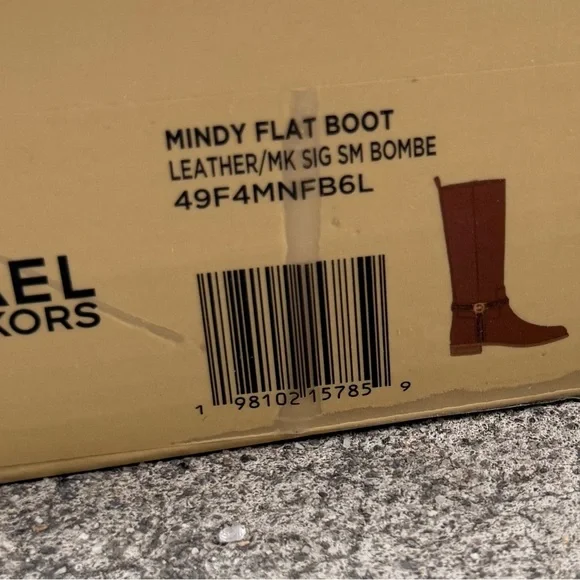 Michael Kors Mindy Leather and Signature Logo Trim Boot over the Knee - Picture 15 of 15